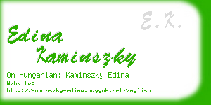 edina kaminszky business card